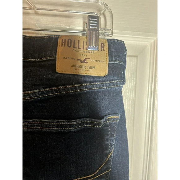 Hollister Jeans Mens 32X30 Advanced Stretch Skinny Dark Wash - Picture 4 of 10